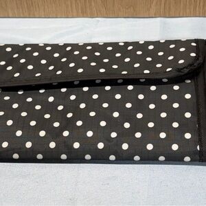 Black & White Polka Dot Heat Resistant Hair Tool Travel Case